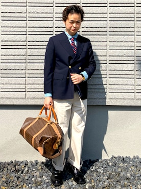 「CELINE（セリーヌ）のアイテム（バッグ）」を使った、𝕋𝕂さん（メンズ・166cm）の春コーディネート