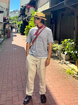 「アイテム（腕時計）」を使った、Kさん（メンズ・166cm）の夏コーディネート