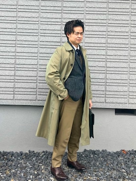「ALDEN（オールデン）のアイテム」を使った、𝕋𝕂さん（メンズ・166cm）の冬コーディネート