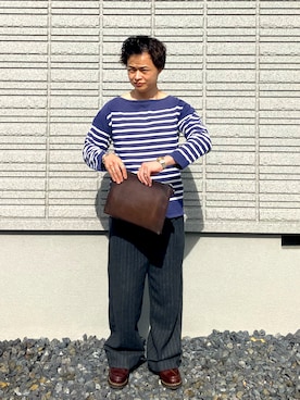 「SAINT JAMES（セントジェームス）のアイテム」を使った、𝕋𝕂さん（メンズ・166cm）の春コーディネート