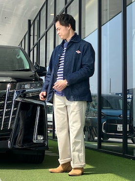 「DANTON（ダントン）のアイテム」を使った、𝕋𝕂さん（メンズ・166cm）の春コーディネート