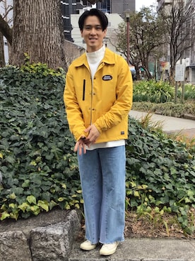 「430（フォーサーティ）のアイテム（ジャケット/アウター）」を使った、korcstoreさん（メンズ・171cm）の冬コーディネート