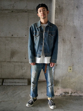 「MR.OLIVE（ミスターオリーブ）のアイテム」を使った、korcstoreさん（メンズ・171cm）の春コーディネート