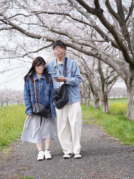「Bou Jeloud（ブージュルード）のアイテム（ワンピース/ドレス）」を使った、asuka☺︎さん（レディース・155cm）の春コーディネート