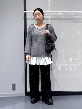 「アイテム（ピアス（両耳用））」を使った、riko2838さん（レディース・160cm・20代）の秋コーディネート