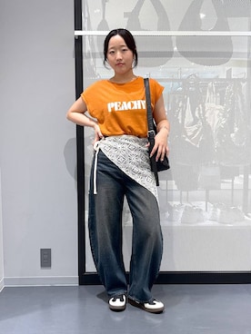 「アイテム（バンダナ/スカーフ）」を使った、riko2838さん（レディース・160cm・20代）の夏コーディネート