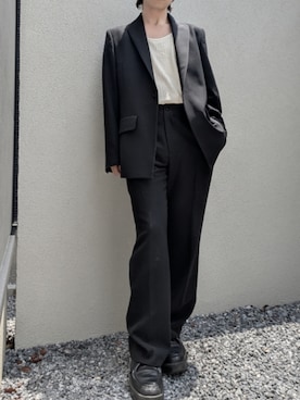 「アイテム（テーラードジャケット）」を使った、Lewiさん（メンズ・164cm）の秋コーディネート