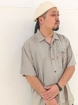 「ハンチング」｜「アイテム（タンクトップ）」を使った、Taichiさん（メンズ・180cm）の夏コーディネート