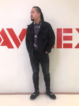 「M-65」｜「アイテム（ブルゾン）」を使った、Taichiさん（メンズ・180cm）の冬コーディネート