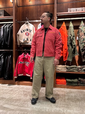 「アイテム（チノパンツ）」を使った、Taichiさん（メンズ・180cm）の秋コーディネート