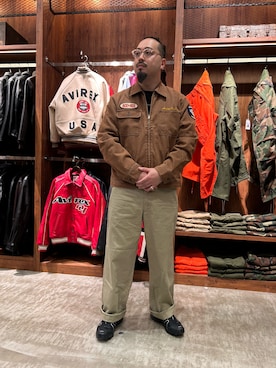 「アイテム（チノパンツ）」を使った、Taichiさん（メンズ・180cm）の秋コーディネート