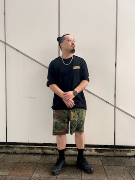 「AVIREX（アヴィレックス）のアイテム（パンツ）」を使った、Taichiさん（メンズ・180cm）の夏コーディネート