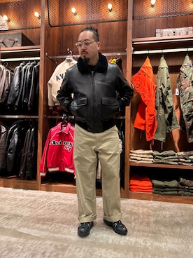 「アイテム（チノパンツ）」を使った、Taichiさん（メンズ・180cm）の秋コーディネート