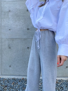 「アイテム（スウェットパンツ、シルバー系）」を使った、SANAEMONさん（レディース・152cm）の夏コーディネート