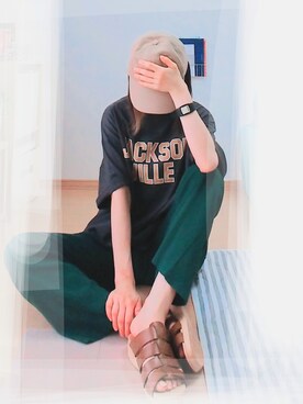 「Santa Barbara Polo & Racquet Club（サンタ・バーバラ・ポロ & ラケット・クラブ）のアイテム」を使った、きのんさん（レディース・161cm）の夏コーディネート