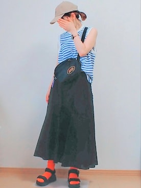 「Java（ジャバ）のアイテム」を使った、きのんさん（レディース・161cm）の夏コーディネート