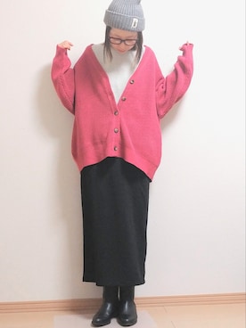 「and it_（アンドイット）のアイテム（帽子）」を使った、きのんさん（レディース・161cm）の冬コーディネート