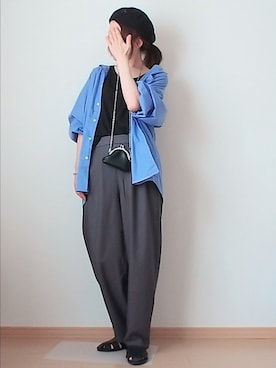 「ISOOK（アイスー）のアイテム（チュニック）」を使った、きのんさん（レディース・161cm）の秋コーディネート