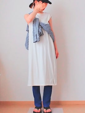 「reca（レカ）のアイテム（ワンピース/ドレス）」を使った、きのんさん（レディース・161cm）の夏コーディネート