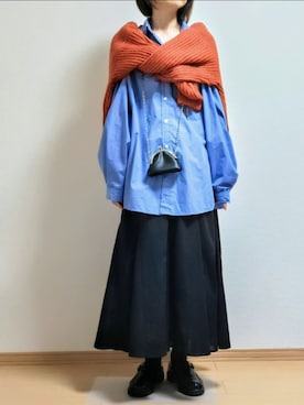 「ISOOK（アイスー）のアイテム（チュニック）」を使った、きのんさん（レディース・161cm）の秋コーディネート