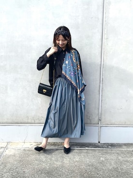 「オーロラスカート」｜りぃ【相互フォロー】さん（レディース・164cm）の秋コーディネート
