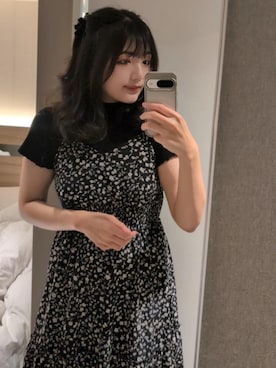 「小花柄」｜是肉肉的肉肉さん（レディース・170cm）の秋コーディネート