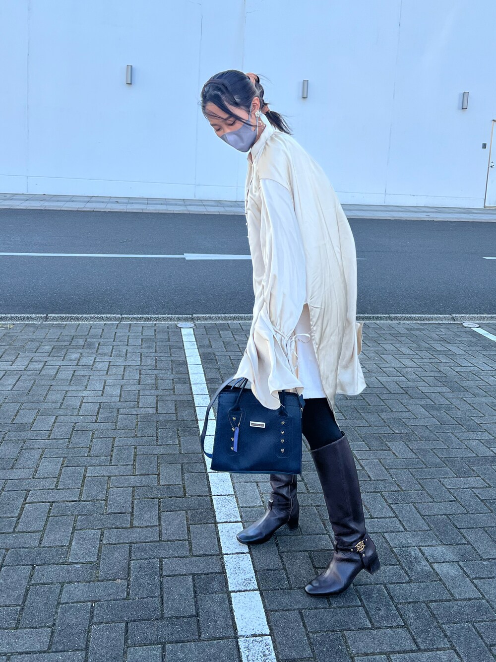「休日スタイル、キレイめ、秋コーデ、ボリューム袖」｜「fifthのアイテム（トップス、ベージュ系）」を使った、はな🌸🌈💛　hana さん（レディース・168cm）の秋コーディネートの1枚目の写真