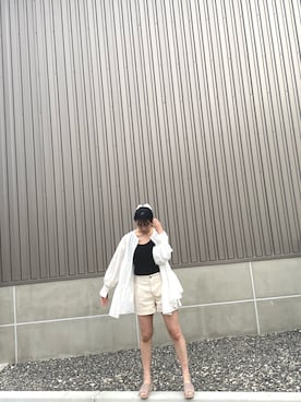 「emi+（エミプラス）のアイテム（パンツ）」を使った、lala722さん（レディース・172cm）の夏コーディネート