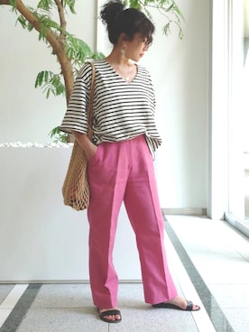 「Cepica（セピカ）のアイテム（アクセサリー）」を使った、ashimayuさん（レディース・153cm）の夏コーディネート