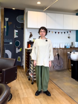 「studio CLIP（スタディオクリップ）のアイテム」を使った、ひとみさん（骨格ストレート・レディース・154cm）の秋コーディネート