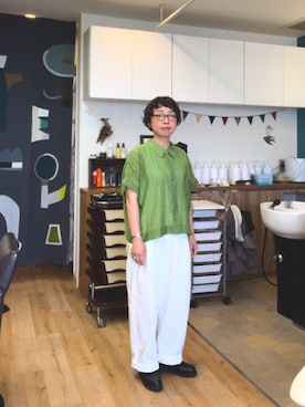 「Green　Parks（グリーンパークス）のアイテム」を使った、ひとみさん（骨格ストレート・レディース・154cm）の夏コーディネート