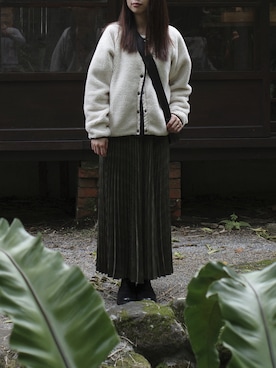 「アイテム（ノーカラーコート）」を使った、Aiさん（レディース・158cm）の秋コーディネート