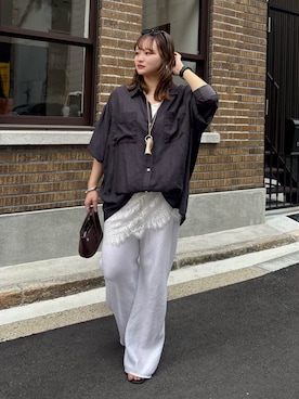 「DouDou（ドゥドゥ）のアイテム」を使った、doudoukarinさん（レディース・155cm）の春コーディネート