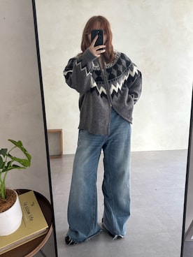 「DouDou（ドゥドゥ）のアイテム（パンツ）」を使った、doudoukarinさん（レディース・155cm）の秋コーディネート