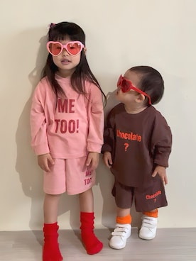 「アイテム（セットアップ）」を使った、ayumi3mamaさん（キッズ・100cm）の秋コーディネート