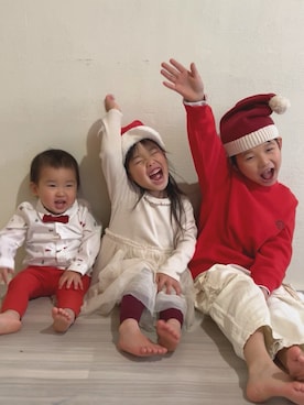 「H&M（エイチ・アンド・エム）のアイテム（トップス）」を使った、ayumi3mamaさん（キッズ・120cm）の冬コーディネート