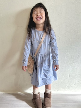 「アイテム（レッグウェア）」を使った、ayumi3mamaさん（キッズ・100cm）の秋コーディネート