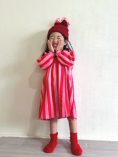 セール】【ジュニア対応】イロチ買いしたい総柄フレアカットソー