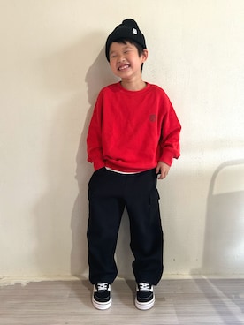 「アイテム（カーゴパンツ）」を使った、ayumi3mamaさん（キッズ・120cm）の秋コーディネート