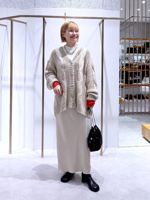 ストレッチサテンスカート　497324