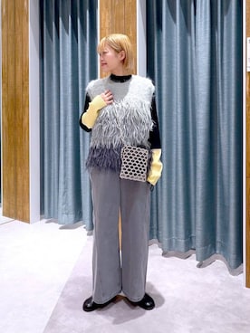 「アイテム（ベスト）」を使った、ayaka_lepsimさん（レディース・158cm・20代）の冬コーディネート