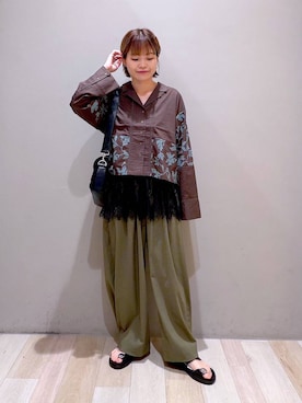 「LEPSIM（レプシィム）のアイテム（その他パンツ）」を使った、ayaka_lepsimさん（レディース・158cm）の夏コーディネート