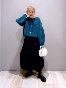 「アイテム（ブーツ）」を使った、ayaka_lepsimさん（レディース・158cm・30代）の秋コーディネート