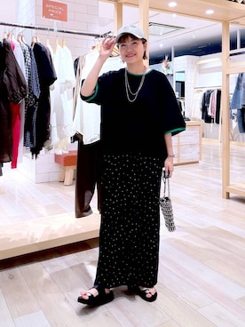 「アイテム（帽子）」を使った、ayaka_lepsimさん（レディース・158cm）の春コーディネート
