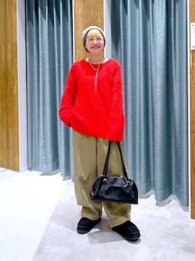 「アイテム（ネックレス）」を使った、ayaka_lepsimさん（レディース・158cm・20代）の冬コーディネート