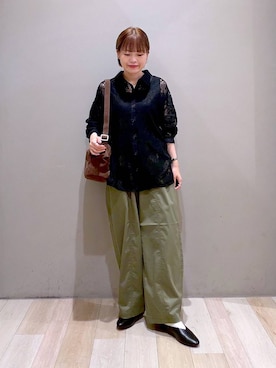 「LEPSIM（レプシィム）のファーライニングミュール　1049230（その他シューズ、ブラック系）」を使った、ayaka_lepsimさん（レディース・158cm）の秋コーディネート