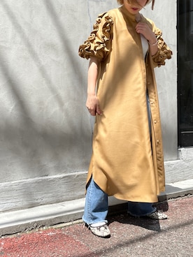 「FRAMeWORK（フレームワーク）のアイテム（パンツ）」を使った、harukaherenciaさん（レディース・155cm）の春コーディネート