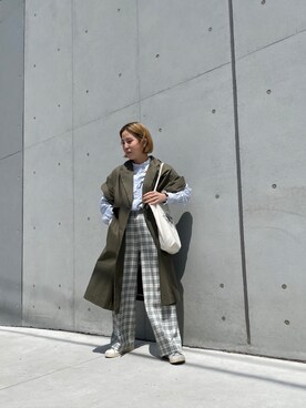 「アイテム（トレンチコート）」を使った、harukaherenciaさん（レディース・155cm・20代）の春コーディネート