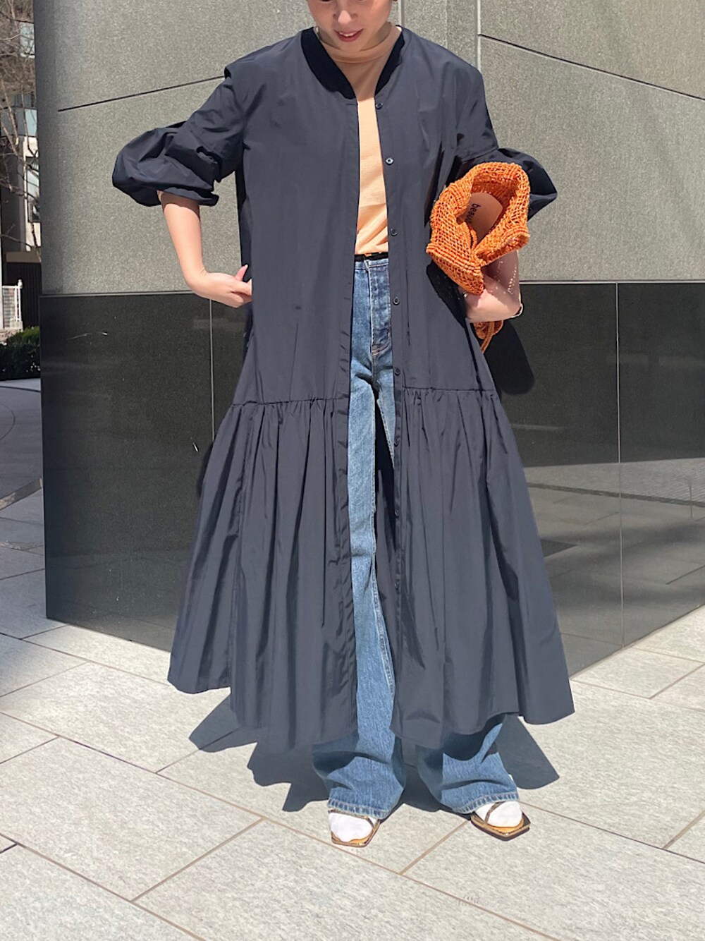 harukaherenciaさんの「【collaboration】マルチウェイ ボータイリボン ボリューム タックスリーブ ワンピース ドレス（HERENCIA）」を使ったコーディネートの1枚目の写真