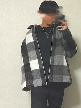 「H&M（エイチ・アンド・エム）のアイテム（ブルゾン）」を使った、ReN(れん)   さん（メンズ・172cm）の冬コーディネート